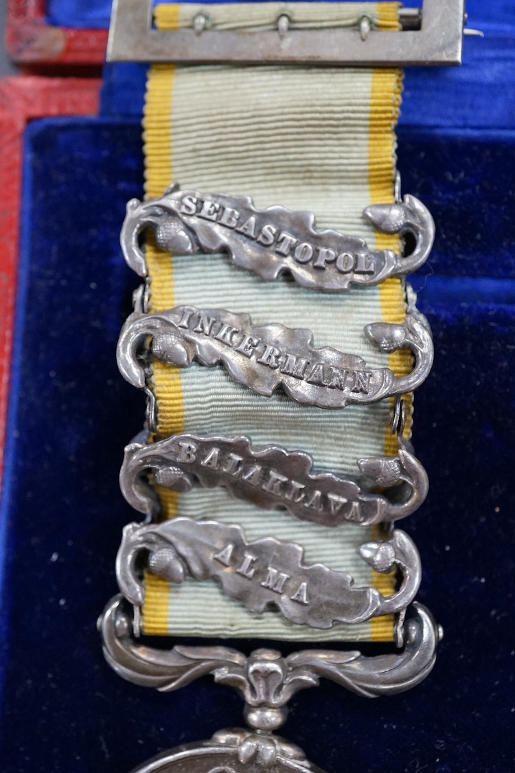 A Crimea VR medal group, comprising three medals to M. Lepper 1st Battalion, 10th foot